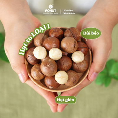 Hạt macca Úc nứt vỏ FONUT hũ 250g,500g