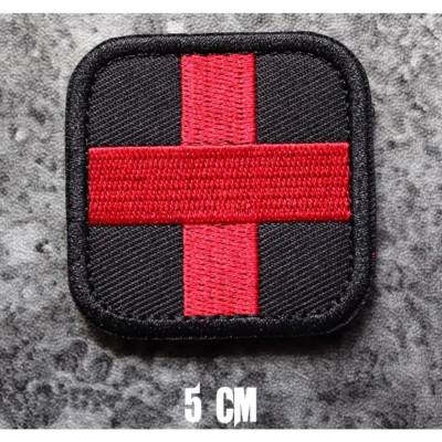 Patch_velcro thêu chữ thập y tế dán quần áo_ba lô_túi xách