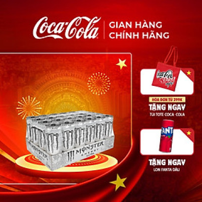 Hộp 6 Lon Nước Giải Khát Tăng Lực Monster Energy Ultra Zero 355ml/Lon