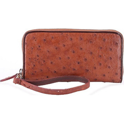 Ví Nữ Da Đà Điểu 1 Khóa Vip Huy Hoàng HT3430 (19 x 10.5 cm) - Nâu