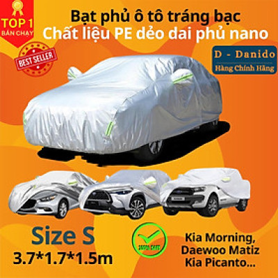 Bạt Phủ Ô Tô Tráng Nhôm Phủ Nano Chống Nắng, Bạt Trùm Xe Hơi Cách Nhiệt Cao Cấp, Hàng Chính Hãng D Danido