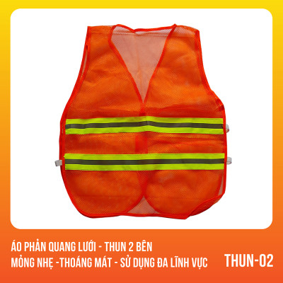Áo phản quang lưới thun 2 bên thoáng mát, bền, đẹp - Mã THUN02