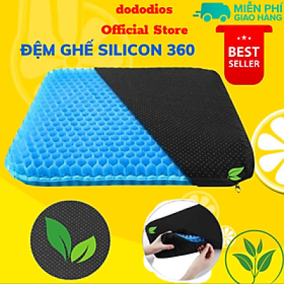 Đệm Ngồi 3D 2 Lớp Thoáng Khí Gel Tổ Ong Lót Ghế Trên Ô Tô Giúp Tuần Hoàn Máu, Chống Đau Mỏi Lưng - Hãng dododios