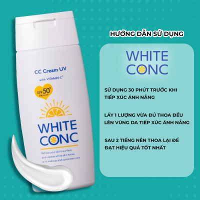 Kem Chống Nắng Nâng Tone Dưỡng Trắng Sáng Da White Conc UV2 (Cream) 75 G