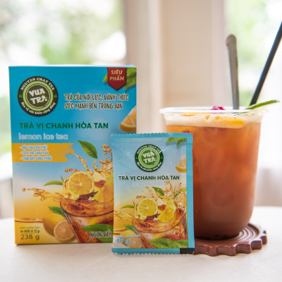 Trà chanh hòa tan giải khát VUA TRÀ tươi mát, cung cấp Vitamin C cho năng lượng ngày dài - 238g