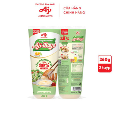 Combo 2 tuýp Xốt Mayonnaise Aji-mayo giảm 30% chất béo 260g/ tuýp