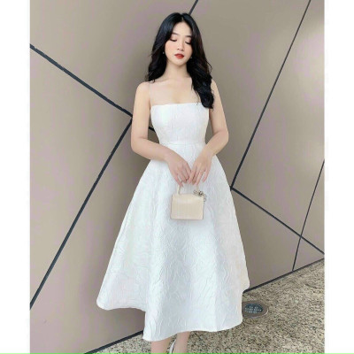 Đầm gấm hoa cao cấp ( có mút)