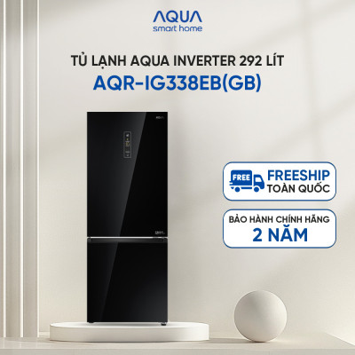Tủ lạnh ngăn đông dưới Aqua 292 Lít AQR-IG338EB(GB) - Freeship toàn quốc - Bảo hành 2 năm - Hàng chính hãng