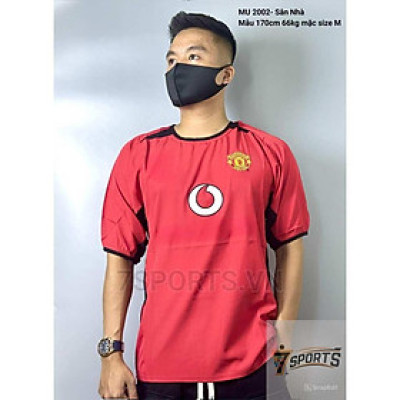 Áo Bóng Đá Retro Manchester United 2002- Sân Nhà bản cao cấp vải Cotton Polyester