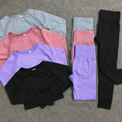 Áo Quần Tập Yoga Gym Nữ Dệt Kim Dài Tay