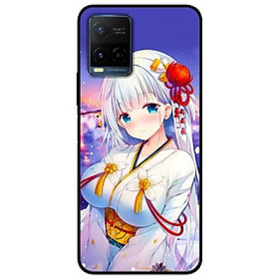 Ốp lưng dành cho Vivo Y21 - Vivo Y21s mẫu Anime Cô Gái Cài Tóc Đỏ