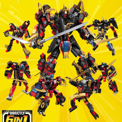 đồ chơi lắp ráp  xếp hính Robot Biến Hình 6 trong 1 với hơn 900 chi tiết Bằng nhựa ABS an toàn 