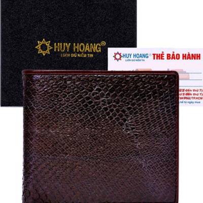 Ví Nam Da Trăn Huy Hoàng HT2303 (12.5 x 10 cm) - Nâu