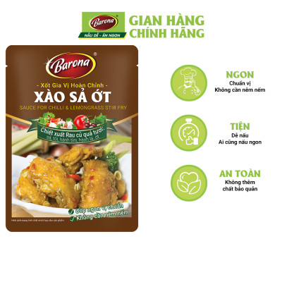 Xốt Gia Vị Hoàn Chỉnh Barona - Xào Sả Ớt 80g