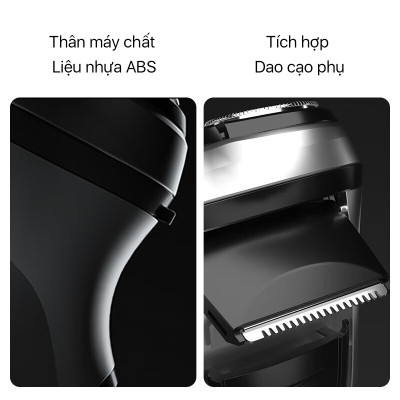 Máy cạo râu Enchen Blackstone 3 - Chống nước IPX7, pin sạc, Lưỡi dao nổi 3D - Hàng chính hãng
