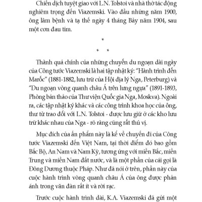 Du Ngoạn Vòng Quanh Châu Á Trên Lưng Ngựa - K.A Viazemski - Hồ Bất Khuât, Nguyễn Thị Như Nguyện dịch
