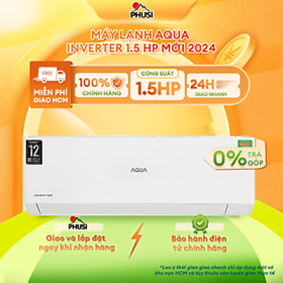 Máy Lạnh Aqua Inverter 1.5 H.p AQA-RV13QC2 - Hàng chính hãng - Giao HCM và 1 số tỉnh thành