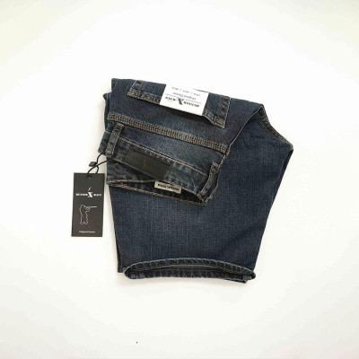 Quần Short Jeans Nam Cao Cấp HUNTER X-RAYS Form Slimfit Thun Nhẹ Màu Xanh Đậm S38
