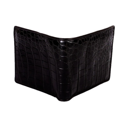 HT2201-02-03-40 - Ví nam Huy Hoàng da cá sấu gai bụng màu đen, nâu đỏ, vàng, nâu đất