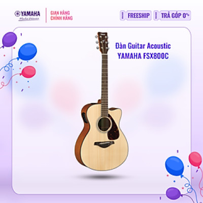Đàn Guitar Acoustic YAMAHA FSX800C - Mặt đàn gỗ vân sam nguyên tấm, bảo hành chính hãng 12 tháng