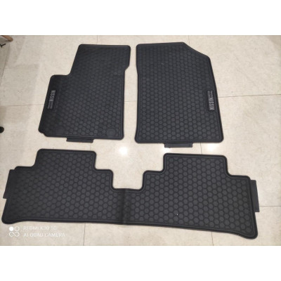 Thảm lót sàn xe Kia morning cao su đúc, tổ ong, vừa khít xe CHỮ TRẮNG