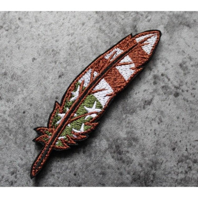 Patch_miếng dán velcro vải huy hiệu lông vũ_chiến thuật