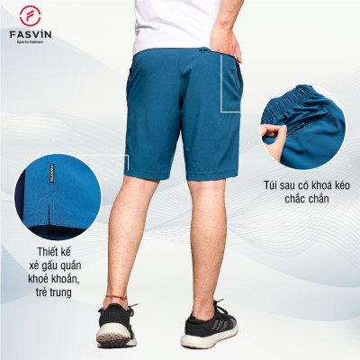 Quần short nam FASVIN thể thao vải gió thoải mái chuẩn phom siêu nhẹ Q25475.HN
