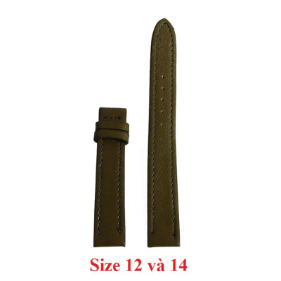 Dây đồng hồ da bò nhiều size màu rêu HC8109-23-37