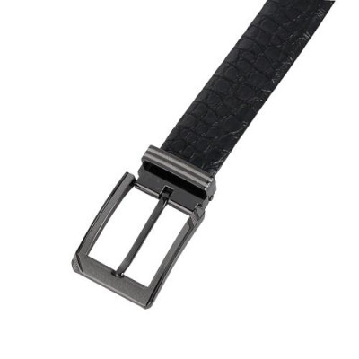 HP4733-34-35-37 - Thắt lưng nam da cá sấu Huy Hoàng gai đuôi 3,5P đầu kim màu đen, nâu đất, nâu đỏ, vàng