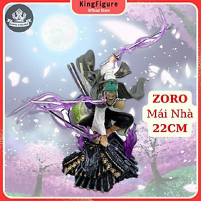 Mô Hình Zoro Wano 22cm Mái Nhà 3 Kiếm Mô hình One Piece Cao Cấp, Figure Mô Hình Anmie One Piece Luffy Vua Hải Tặc