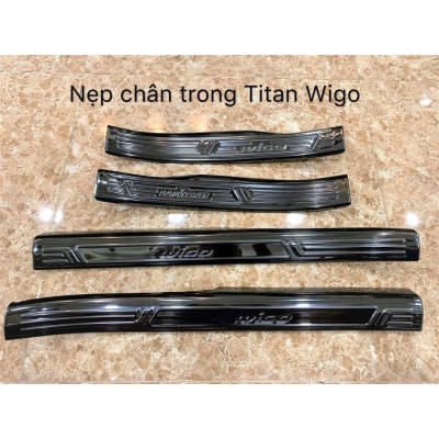 Ốp Bậc Chân, Nẹp Bước Chân Xe Toyota Wigo 2023-2018 Mẫu Titan Cao Cấp Load Ô Tô