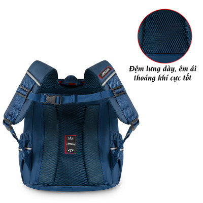 Balo Chống Gù Bé Trai Xbags Xb 3106, Balo Học SInh Tiểu Học Chống Tia UV, ít phai màu