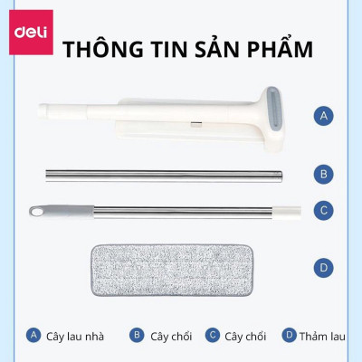 [KÈM CHẬU] Cây lau nhà tự vắt thông minh chổi lau nhà xoay 360 độ tiện lợi, siêu sạch cho phòng khách phòng ngủ