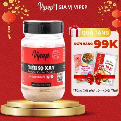 Tiêu Sọ Xay Tự Nhiên Vipep Hũ Nhựa 100g