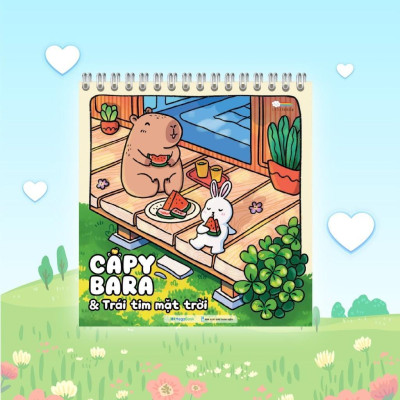 Sách Tô Màu - Capybara & Trái Tim Mặt Trời - Megabook