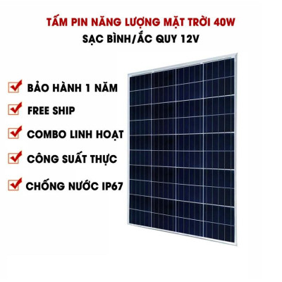 Tấm Pin Năng Lượng Mặt Trời Công Suất 40w Và Bộ Điều Khiển điện năng
