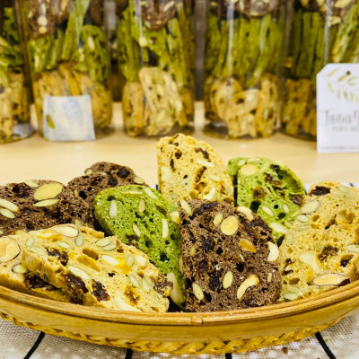 Bánh Biscotti nguyên cám 3 vị mix hạt dinh dưỡng nhập khẩu / Ăn kiêng lành mạnh, bổ dưỡng, phù hợp eat clean