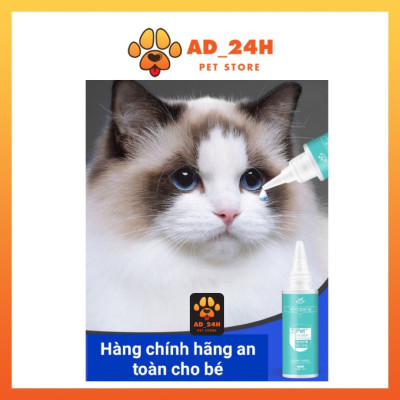 Dung dịch nhỏ MẮT/TAI 60ml vệ sinh làm sạch khử mùi hôi cho Chó Mèo