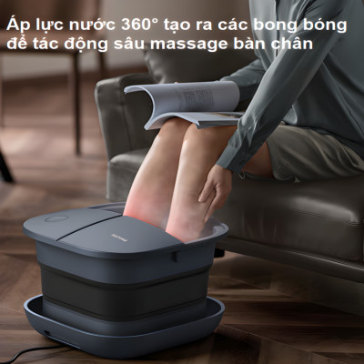 Bồn ngâm chân, kiêm máy massage chân tự động Thương hiệu Hà Lan cao cấp Philips - PPM5103F (HÀNG CHÍNH HÃNG)