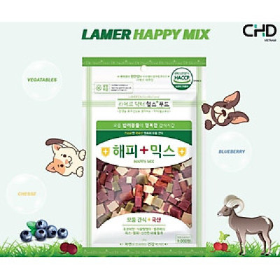 SNACK 4 VỊ MIX ĐẦY ĐỦ & CÂN BẰNG DINH DƯỠNG CHO CHÓ LAMER HAPPY MIX TÚI 130G