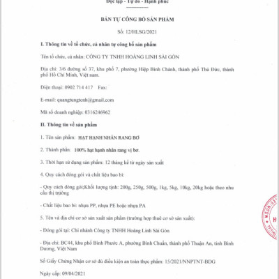 Hạnh Nhân Rang Bơ - Thương Hiệu Holinut Chuẩn Nhập Khẩu Mỹ/500gram