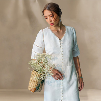 Đầm Suông Linen Sương DRE137 thời trang thiết kế Hity