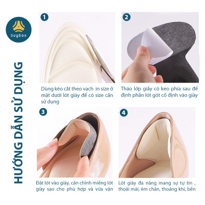 Miếng lót giảm size cho giày bị rộng Cao Cấp - buybox - BBPK11 (Da beo)