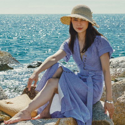 Đầm Maxi Linen Tuyền DRE173 thời trang thiết kế Hity