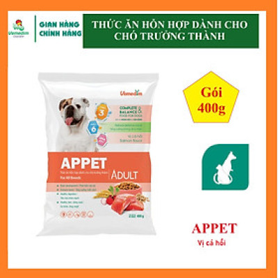 Vemedim Appet Adults dog vị cá hồi thức ăn dành cho chó trưởng thành, gói 400g